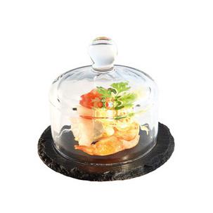 Naturschieferplatte mit Glashaube 984