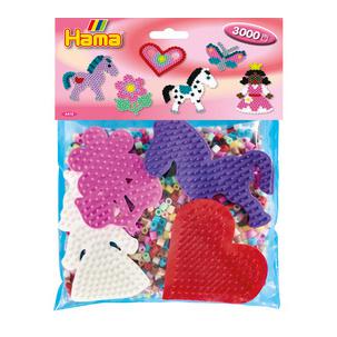 Bügelperlen midi + Stiftplatten "Spielgruppe Mädchen", im Blister 4415