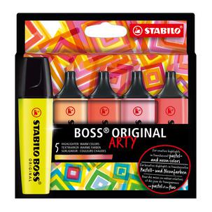 Textmarker BOSS ORIGINAL, 5er Etui ARTY - warme Farben 70/10-1-20