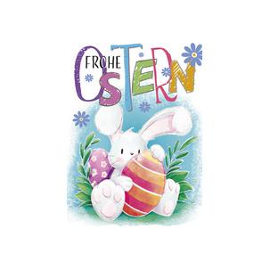 Oster-Grußkarte "Hase mit Ei" 40051659