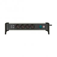 Steckdosenleiste Alu-Office-Line, 4-fach