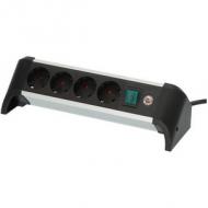 Steckdosenleiste Alu-Office-Line, 4-fach