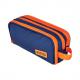 Doppel-Schlamper-Etui Uni, blau/orange 300001512