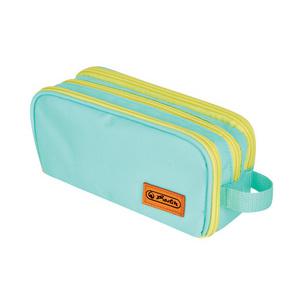 Doppel-Schlamper-Etui Uni, mint/gelb 300001511