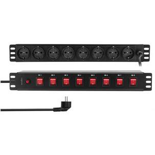 19" Steckdosenleiste - einzeln schaltbar PDU8D01