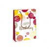Geschenktüte "Happy Birthday rosa", mittel