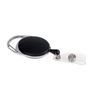 Ausweishalter mit Jojo und Karabiner, schwarz 121284