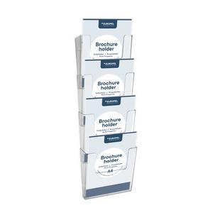 Wand-Prospekthalter, DIN A4 hoch - 4 Fächer 350103