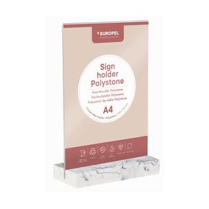 Tischaufsteller, Polystone weiß 351021