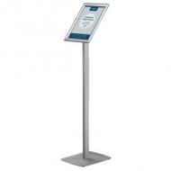 Infoständer mit Klapprahmen Premium, silber