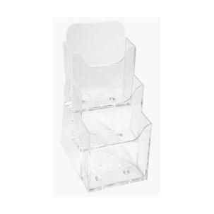 Prospekthalter DIN lang hoch, schräg - 3 Fächer 73158D