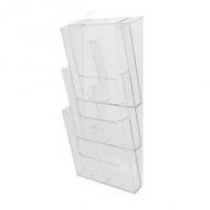 Wand-Prospekthalter, DIN A4 hoch - 3 Fächer