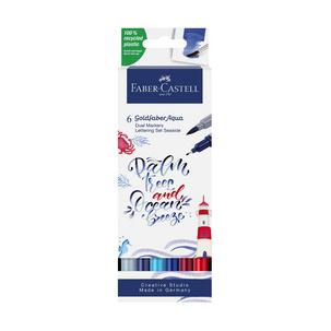 Aquarellmarker GOLDFABER Aqua Dual Marker, 6er Etui Sea 164519