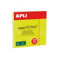 Haftnotizen "FUNNY Notes!", 75 x 75 mm, neongelb