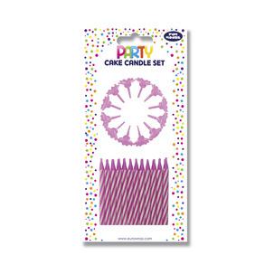 Geburtstagskerzen, rosa/weiß 12630-PC