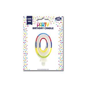 Zahlenkerze "Glitter" 0 6828-2C