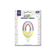 Zahlenkerze "Glitter" 0