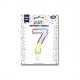 Zahlenkerze "Glitter" 7 6828-6C