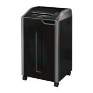 Fellowes Aktenvernichter Powershred 425HS, Partikel 0,8 x 5 mm, Schnittleistung: 10 Blatt, Auffangvolumen: 120 Liter, Arbeitsbreite: 310 mm, vernichtet Kreditkarten /  Heft- / Büroklammern, Sicherheitsstufe: P-7 / , schwarz / silber Schutzkontaktstecker, Maße: (B)558 x (T)508 x (H)955 mm (100063597)