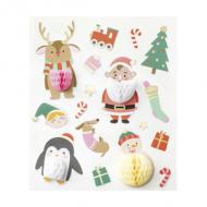 Weihnachts-Wabenball-Sticker