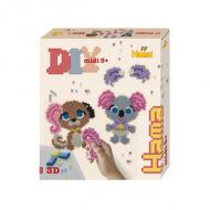 Bügelperlen midi "Tier Salon", Geschenkpackung, 3D
