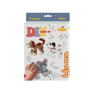 Bügelperlen midi "Hunde und Katze", Geschenkpackung 3449