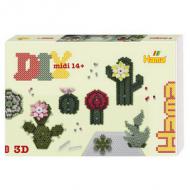 Bügelperlen midi Art "Sukkulenten", Geschenkpackung, 3D