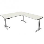 Symbolbild: Sitz-/Steh-Schreibtisch mit Anbau "Move Professional", weiß