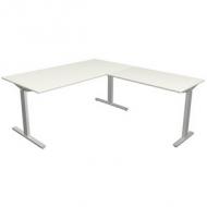 Symbolbild: Schreibtisch "Form 2" mit Anbau, weiß