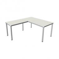Schreibtisch "Prime" mit Anbau, weiß