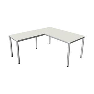 Schreibtisch "Prime" mit Anbau, weiß 11043011