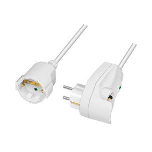 Schutzkontakt Stromverlängerungskabel, mit Durchgangsstecker LPS275
