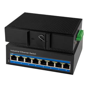 Industrial Gigabit Ethernet PoE Switch, 8-Port, Unmanaged NS203P