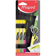 Textmarker FLUOPEPS PEN DUO, 3er Kartonblister