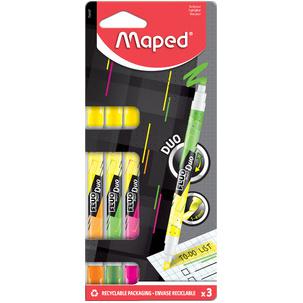 Textmarker FLUOPEPS PEN DUO, 3er Kartonblister 734127