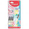 Textmarker FLUOPEPS PEN DUO Pastel, 3er Kartonblister