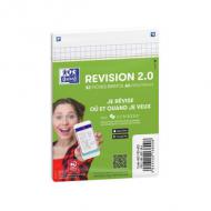 Oxford Fiches bristol REVISION 2.0, A6, blanc quadrillé, 250 g / m2, coins arrondis, non perforé, compatible avec SCRIZBEE, sous film contenu: 32 fiches bristol (400153453)