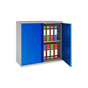 Aktenschrank SCL0891, lichtgrau / blau SCL1491GGK