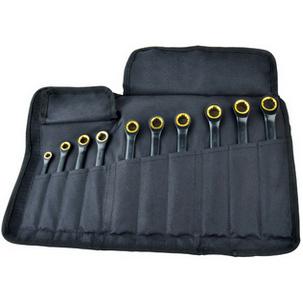 Gabel-Knarren-Ringschlüssel-Satz, 10-teilig in Tasche Q25210