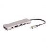 USB-Dockingstation 6in1, USB-C Stecker - HDMI, PD, Hub, SD