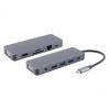 USB-Dockingstation 11in1, USB-C Stecker - HDMI, VGA, PD, Hub, SD, LAN, AUX