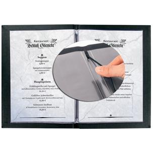 Symbolbild: Speisekarten-Mappe MENU, schwarz SM206