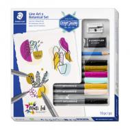 Zeichenset Line Art & Botanical Set, 10-teilig