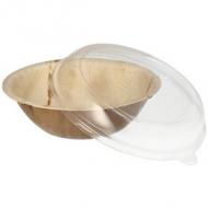 Palmblatt-Schale mit Deckel, rund