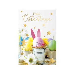 Oster-Grußkarte "Hasenei im Eimer" 40051703