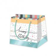 Geschenktüte "Happy Eco B-day Typo", klein