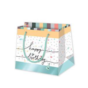 Geschenktüte "Happy Eco B-day Typo", klein 40054193