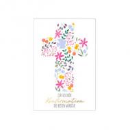 Konfirmationskarte "Blütenkreuz"