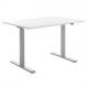 Sitz-/Steh-Schreibtisch E-TABLE, grau / weiß&nbsp;TTS16080GA