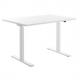 Sitz-/Steh-Schreibtisch E-TABLE, weiß / ahorn TTS16080WW